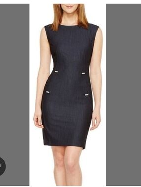 Calvin Klein Blk. Faux Denim Dress , Sz.10